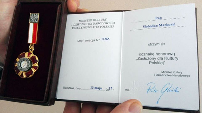 Slobodanu Markoviću dodeljeno visoko priznanje u Poljskoj