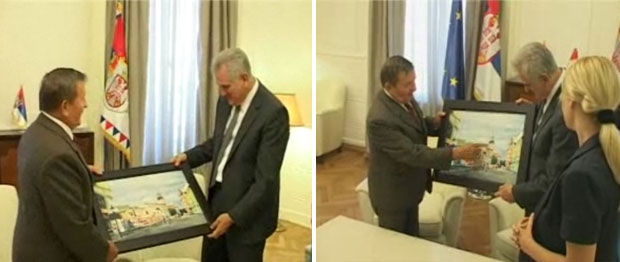 Laslo Šaš na prijemu kod predsednika Srbije