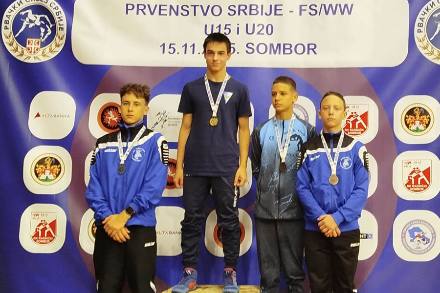 Rvanje: Četiri medalje za Spartak na Prvenstvu Srbije