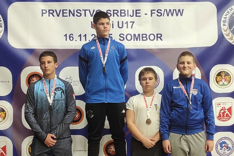 Rvanje: Četiri medalje za Spartak na Prvenstvu Srbije