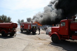 Akcija suzbijanja požara u reciklažnom centru "Interkord"