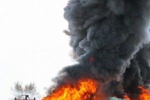 Akcija suzbijanja požara u reciklažnom centru "Interkord"