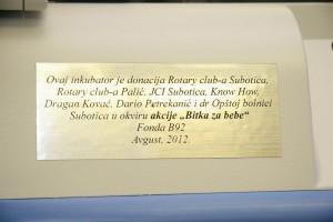 Donacija inkubatora za bebe subotičkoj bolnici u akciji B92