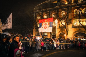 Osveštanje i paljenje badnjaka na Trgu