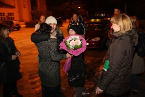 Doček Mirne Radulović u Subotici nakon emisije Prvog glasa Srbije
