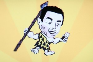 Nebojša Čolić u predstavi "Odbrana pećinskog čoveka"