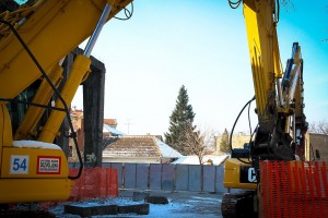 Pripreme za rušenje betonskog skeleta