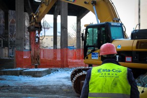 Pripreme za rušenje betonskog skeleta