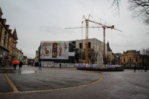 Gradilište Narodnog pozorišta (poseta Pajtića i Pastora)