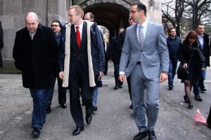 Poseta Bojana Pajtića i Ištvana Pastora gradilištu Narodnog pozorišta