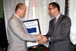 Uručivanje priznanja Evropskog pokreta BiH gradu Subotici