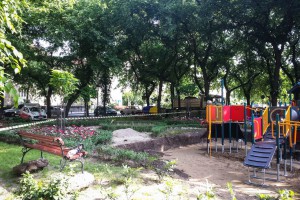 Radovi na izgradnji dečjeg igrališta kod Franjevačke crkve