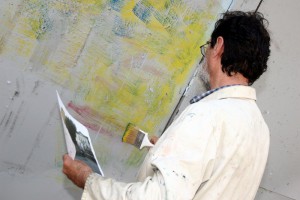 Oslikavanje ograde gradilišta Narodnog pozorišta