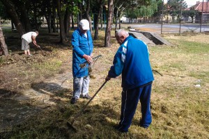 Korisnici Gerontološkog kluba "Kertvaroš" uređivali okolinu
