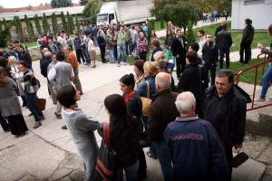 Protest učenika i roditelja Tehničke škole "Ivan Sarić"