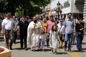 Obeležavanje Slave hrama Vaznesenja Gospodnjeg - Spasovdana (litija kroz grad)
