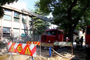 Požar u bivšoj zgradi Radio Subotice