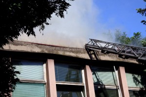 Požar u bivšoj zgradi Radio Subotice