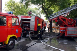 Požar u bivšoj zgradi Radio Subotice