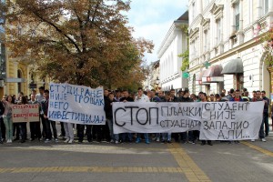 Protestna šetnja studenata u Subotici
