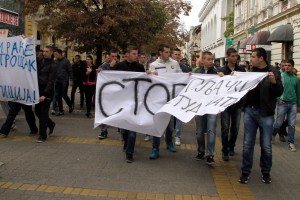 Protestna šetnja studenata u Subotici