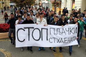 Protestna šetnja studenata u Subotici