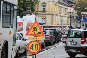 Saobraćajna gužva u centru grada