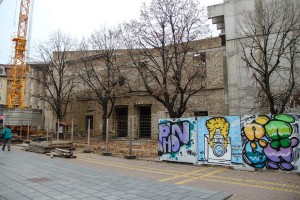 Zamena zaštitne ograde na gradilištu Narodnog pozorišta