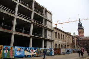 Zamena zaštitne ograde na gradilištu Narodnog pozorišta