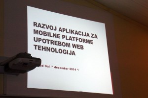 Predavanje na temu razvoja aplikacija za mobilne platforme upotrebom web tehnologija