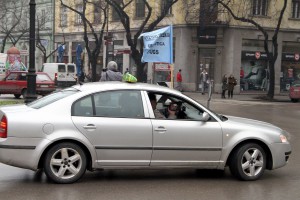 Protestna vožnja taksista