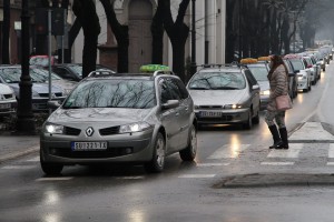 Protestna vožnja taksista