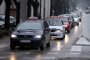 Protestna vožnja taksista