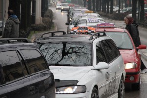 Protestna vožnja taksista