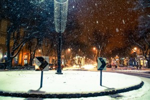 Snežno bela noć u Subotici