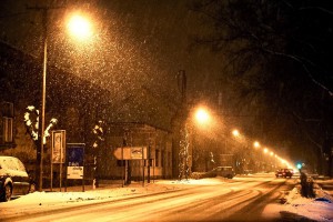 Snežno bela noć u Subotici