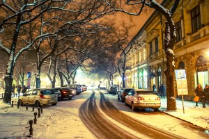 Snežno bela noć u Subotici