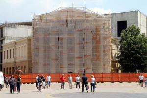 Zgrada Narodnog pozorišta u izgradnji