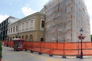 Zgrada Narodnog pozorišta u izgradnji