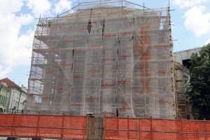 Zgrada Narodnog pozorišta u izgradnji