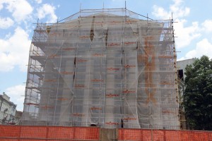 Zgrada Narodnog pozorišta u izgradnji