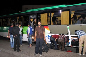 Dolazak migranata u Suboticu na autobusku stanicu