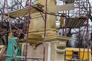 Radovi na restauraciji Spomenika Svetog trojstva