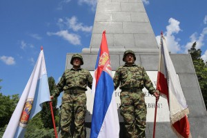 Polaganje venaca na Spomenik palim Crvenoarmejcima