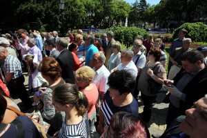 Otkrivanje restauiranog spomenika Svetog trojstva