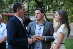 Dužijanca 2016 - polaganje venaca od žita na spomenik Risaru i spomen-bistu "Blaška Rajića"