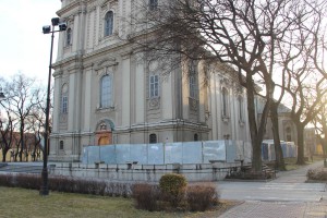 Radovi na saniranju spoljašnjeg zida Katedrale