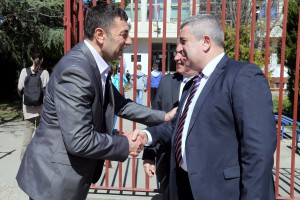 Obilazak renovirane fiskulturne sale OŠ "Sveti Sava" u Aleksandrovu