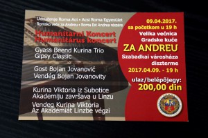 Najava humanitarnog koncerta "Romsko veče za Andreu"