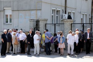 Polaganje venaca na spomenik stradalim Jevrejima